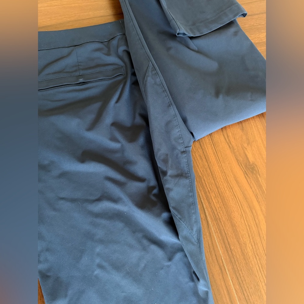 Lululemon ABC Slim-Fit Trouser Pant Men’s navy blue Warpstreme LM5AO5S Sz 35 - Picture 7 of 11